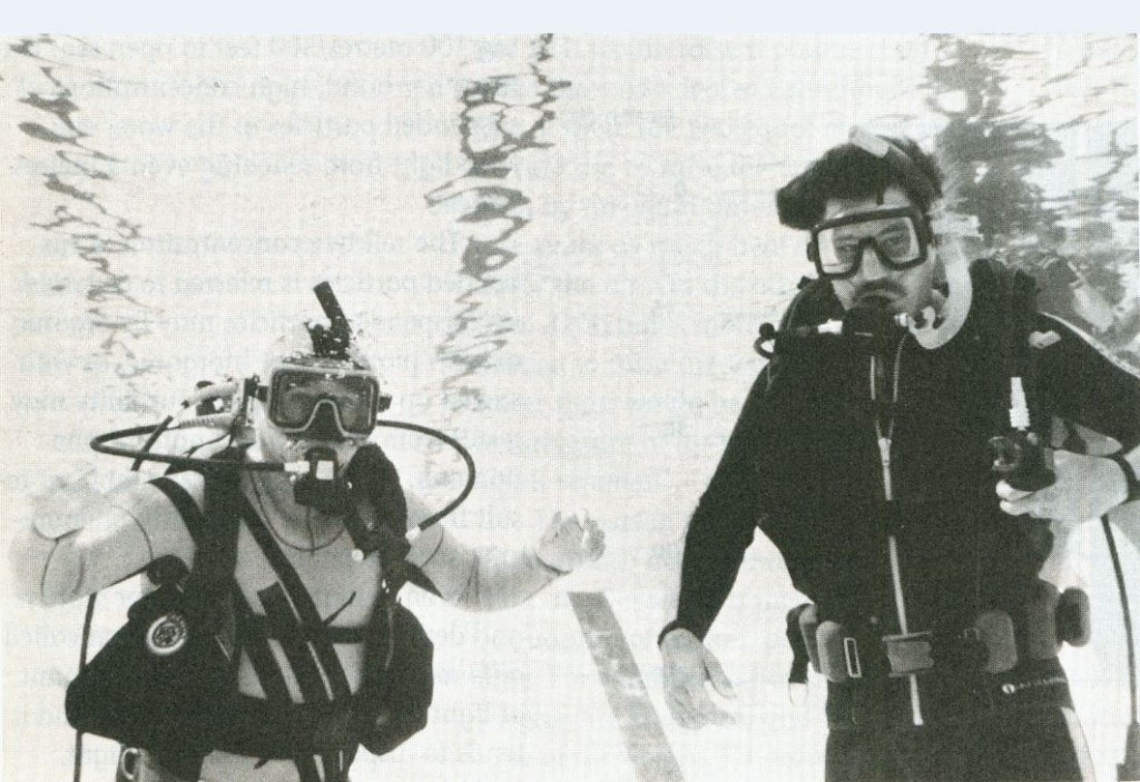 Scuba divers in 1970s