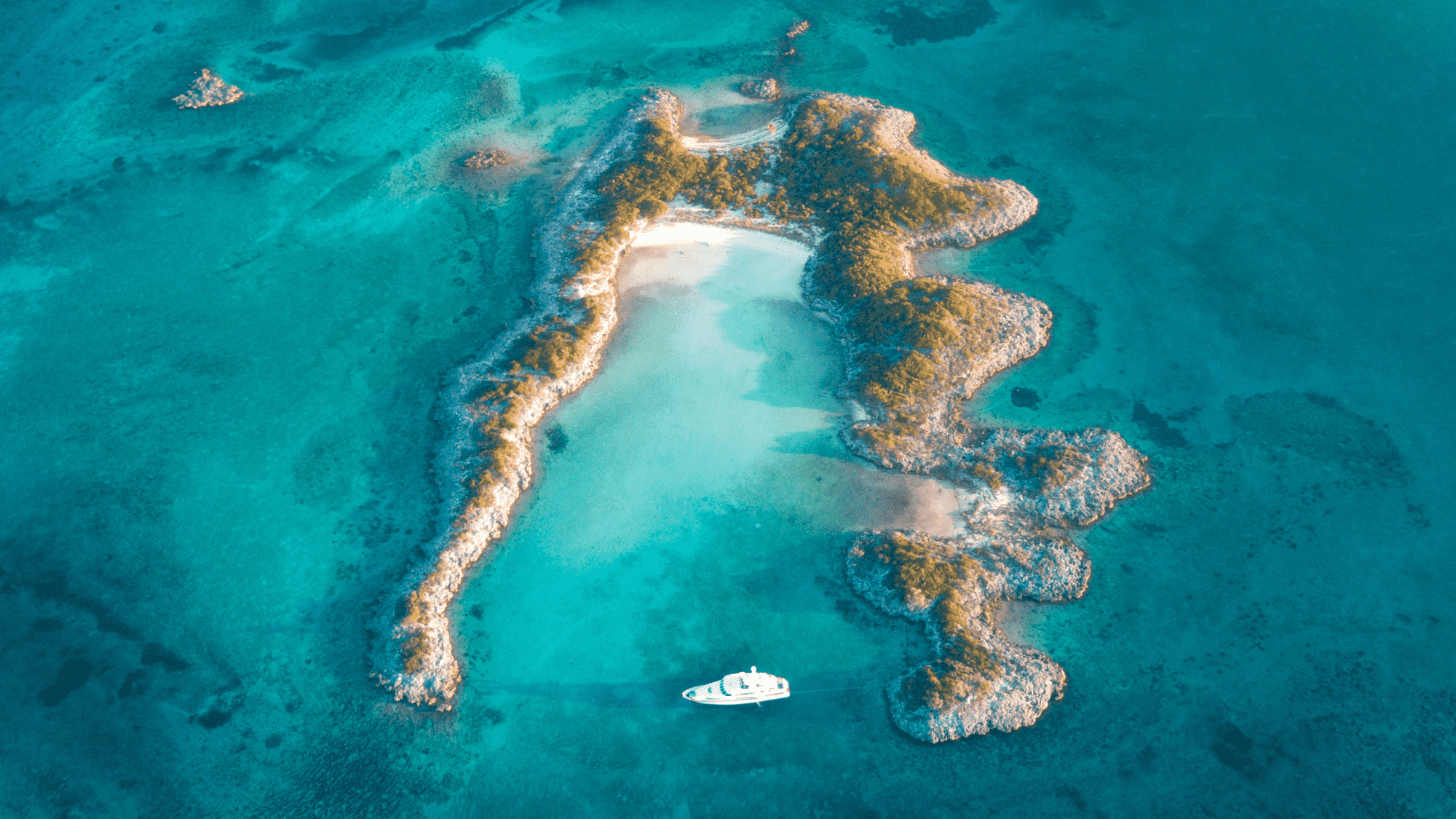 Overhead of an island.