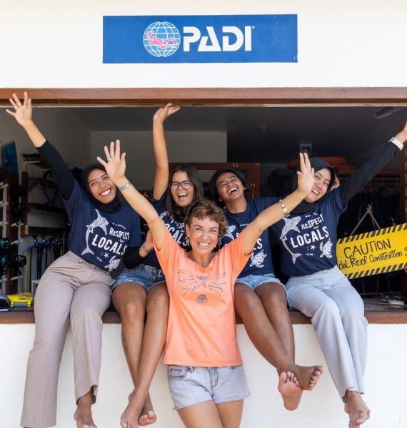 Coral Catch Conservationists in Gili Air, Indonesia. 