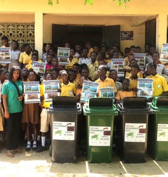 WHRO_Awareness in schools_Dustbins to improve sanitation