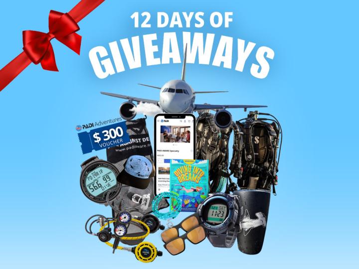 PADI's 12 days of giveaways