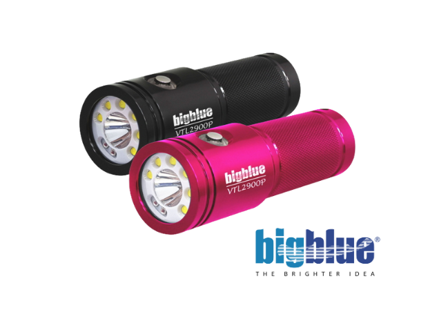 black and pink diving torch