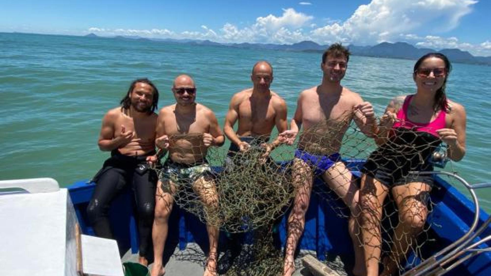 group of people on a boat