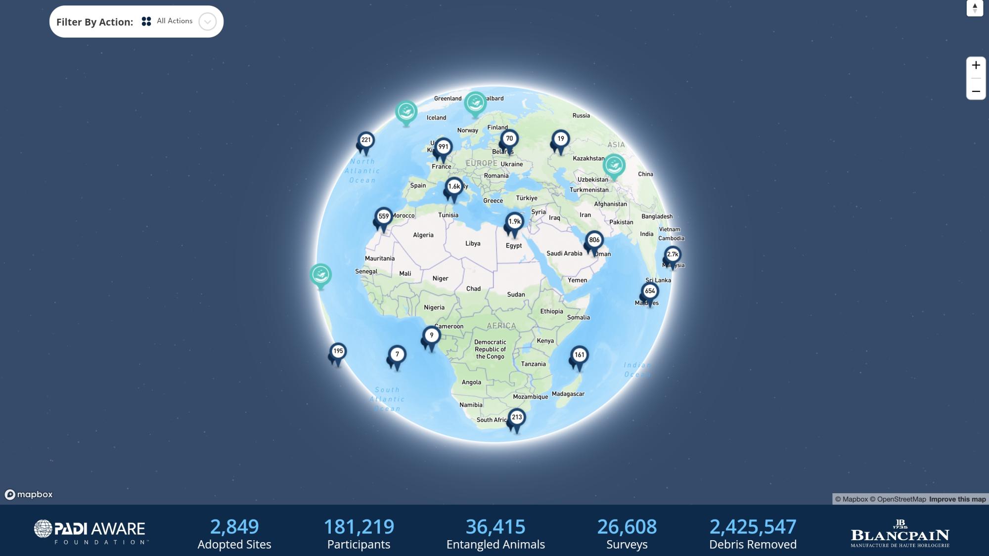 Conservation Action Portal Action Map - See Your Action!
